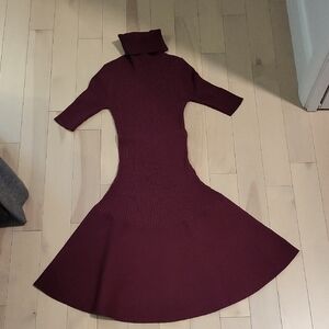 MICHAEL Michael Kors Wine Red Short Sleeve Dress
